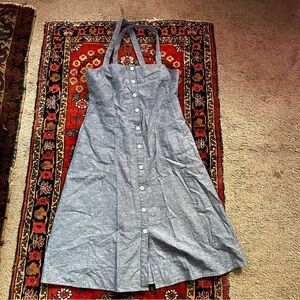 Madewell Apron Button Blue Dress